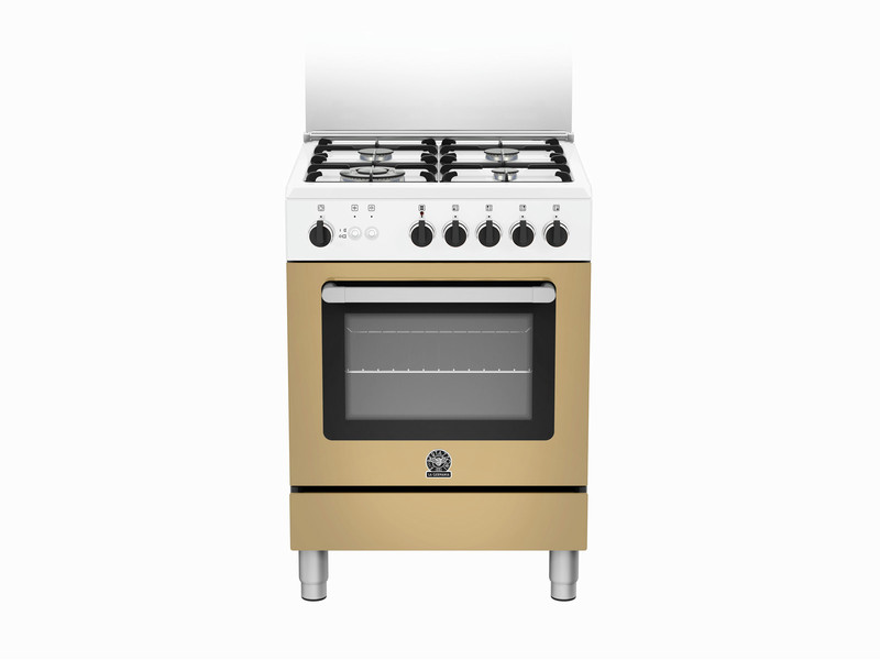 Bertazzoni La Germania RI6 4C 71 C WL Отдельностоящий Gas hob A+ Бежевый, Нержавеющая сталь кухонная плита