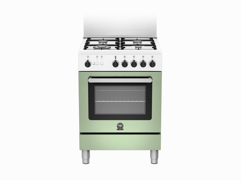 Bertazzoni La Germania RI6 4C 71 C WV Отдельностоящий Gas hob A+ Зеленый, Нержавеющая сталь кухонная плита