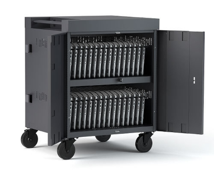 Bretford TVC32PAC-CK Portable device management cart Древесный уголь тележки / шкаф управления портативными устройствами