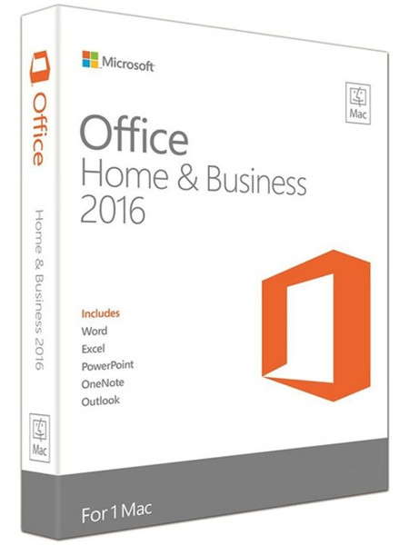 Microsoft Office Home & Business 2016, Mac Voll 1Benutzer Englisch