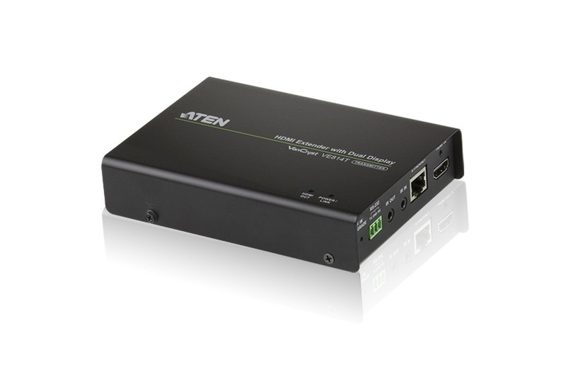 Aten VE814T AV transmitter Schwarz Audio-/Video-Leistungsverstärker
