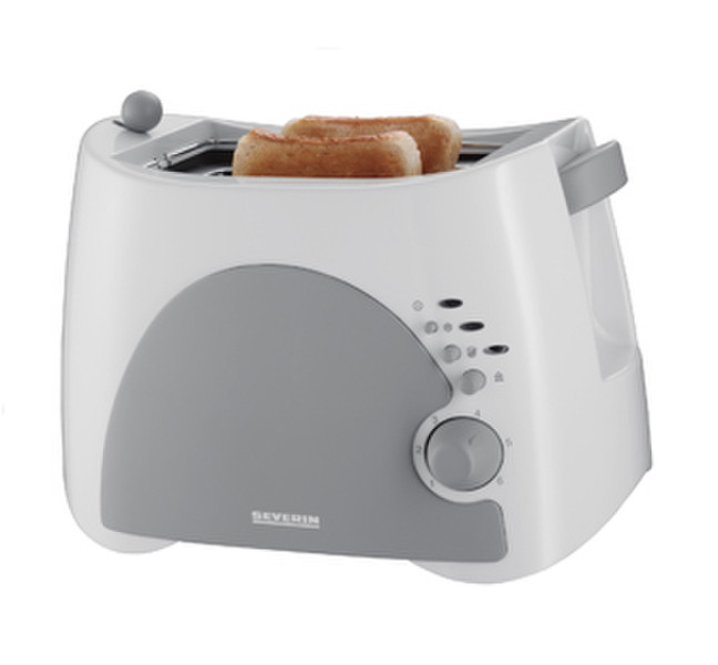 Severin AT 2540 Automatic Toaster 2slice(s) 900W Grau, Weiß