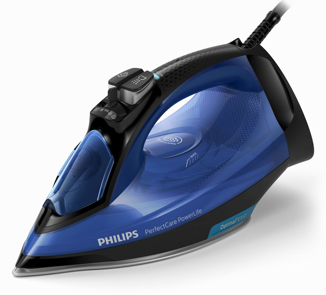 Philips PerfectCare GC3920/26 Паровой утюг SteamGlide Plus soleplate 2500Вт Черный, Синий утюг