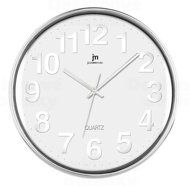 Lowell 00816 Quartz wall clock Круг Хром, Белый