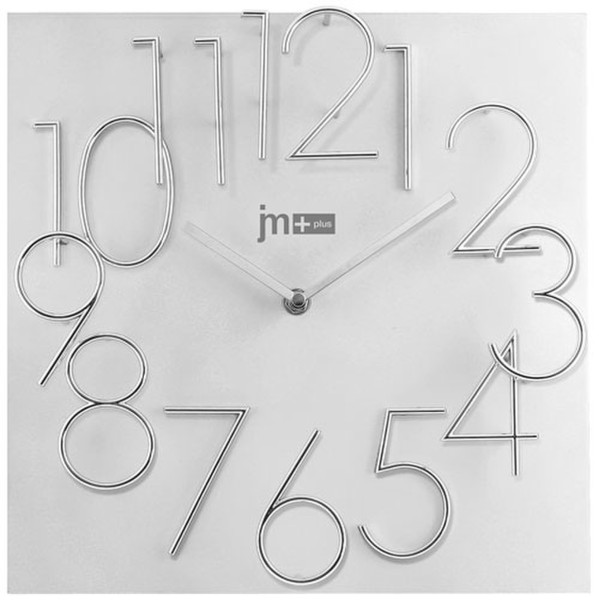 Lowell 14535 Quartz wall clock Square White