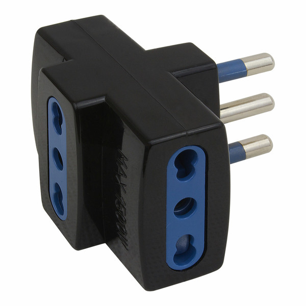 Poly Pool PP0452.1 Type L (IT) Universal Black,Blue power plug adapter