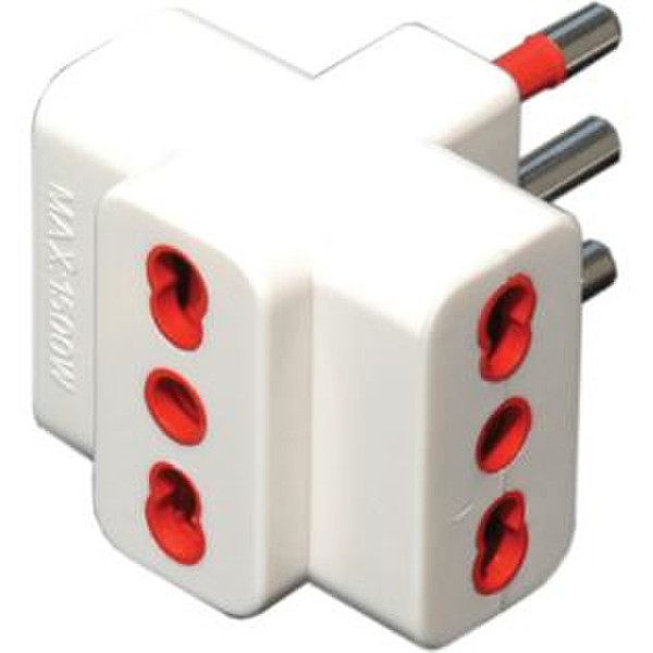 nuovaVideosuono 30/06 Type L (IT) Type L (IT) + Type F (Schuko) Red,White power plug adapter