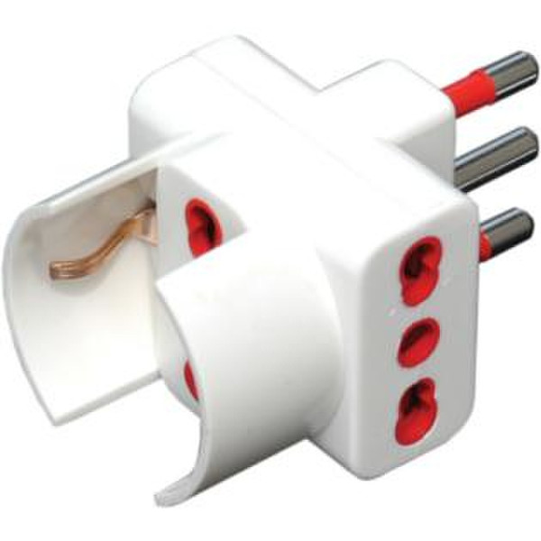 nuovaVideosuono 30/03 Type L (IT) Type L (IT) + Type F (Schuko) Red,White power plug adapter