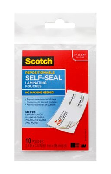 Scotch Self-Seal Repositionable Laminating Pouch laminator pouch