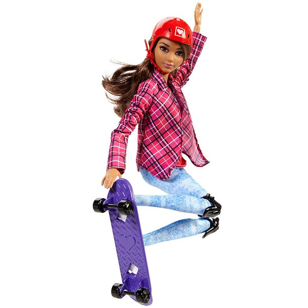 Barbie Skateboarder Разноцветный кукла