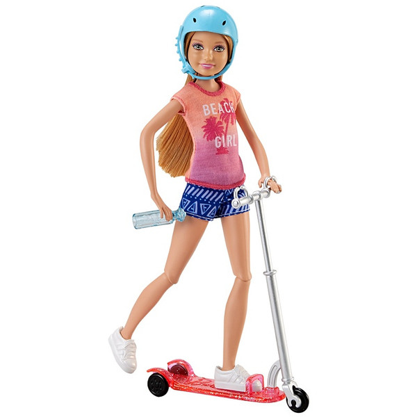 Barbie Stacie & Scooter Разноцветный кукла