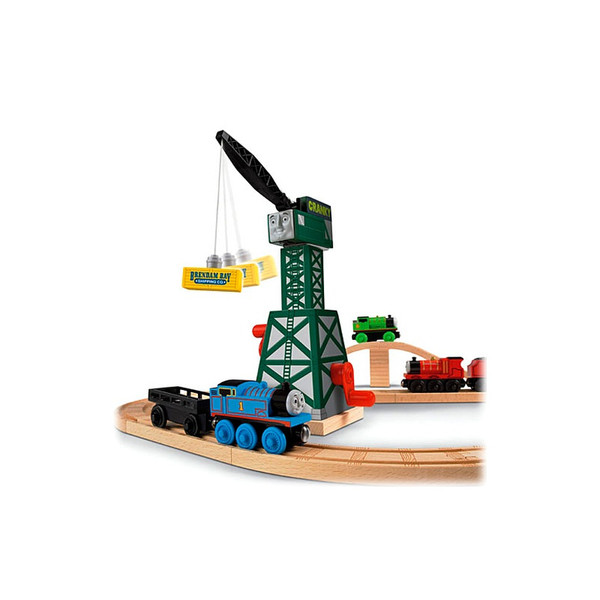 Fisher Price Thomas & Friends Wooden Railway Cranky the Crane Blue,Green,Red,Wood,Yellow model railway & train