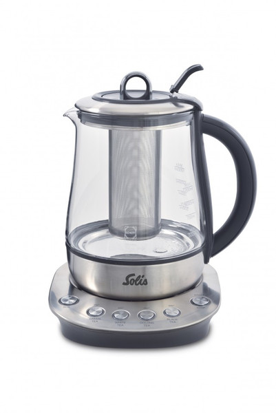 Solis 5514 1.2L 1400W Black,Stainless steel,Transparent tea maker