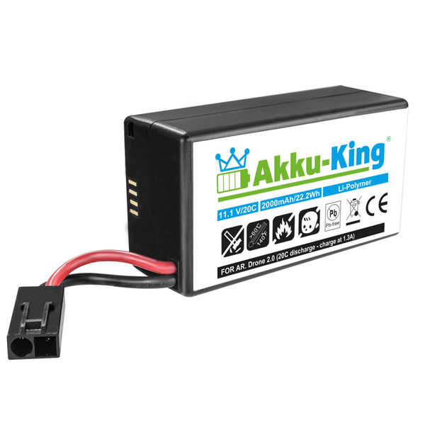 Akku-King 20110621 Lithium Polymer 2000mAh 11.1V rechargeable battery