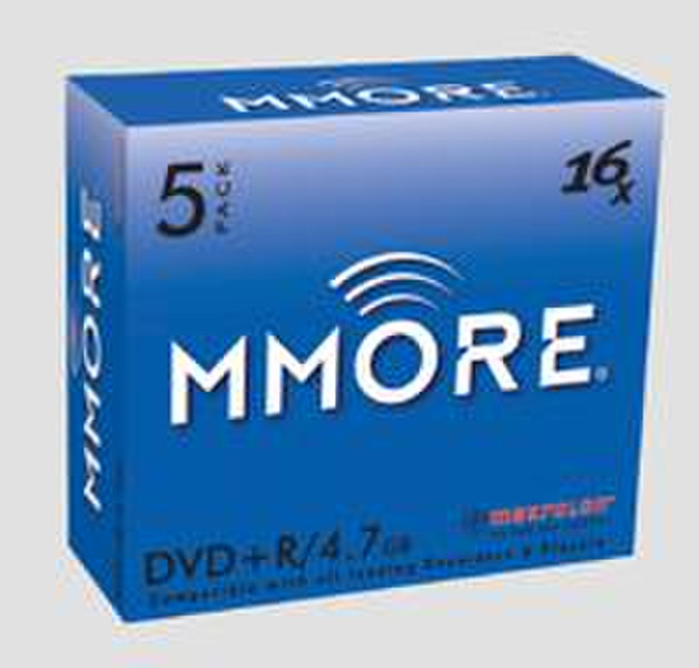Mmore 16x DVD+R Jewelcase 5pack 4.7GB 5Stück(e)
