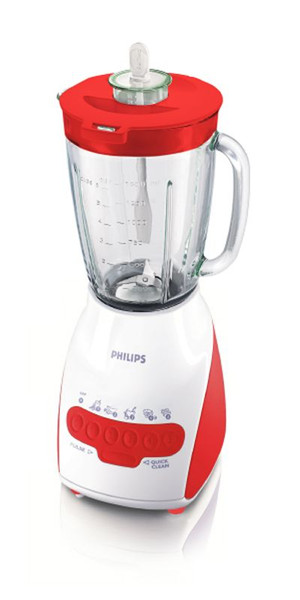 Philips HR2116/60 Tabletop blender 2L 400W Red,White blender