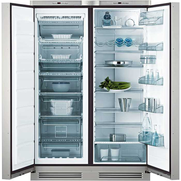AEG SANTO 75578 KG1 Отдельностоящий Cеребряный side-by-side холодильник