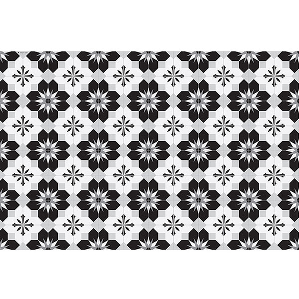 Beija Flor P-B&W26 1pc(s) Rectangle Black,Grey,White placemat