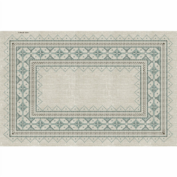 Beija Flor Cross Stitch 1pc(s) Rectangle Beige,Green placemat