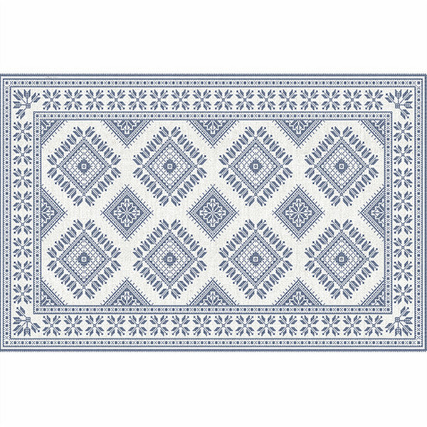 Beija Flor Cross Stitch 1pc(s) Rectangle Blue,White placemat