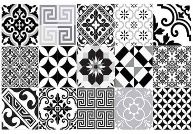 Beija Flor P-E9 Rectangle Black,Grey,White placemat