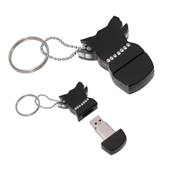 Nilox SWAROVSKY PEN DRIVE 1GB BLACK DOG 1GB USB 2.0 Type-A Black USB flash drive