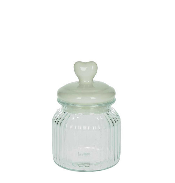 Tognana Porcellane T65BA040060 Round Glass,Porcelain Transparent,White jar