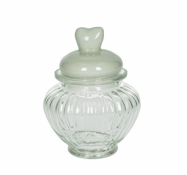 Tognana Porcellane T65PS100060 Oval Glass,Porcelain Transparent,White jar