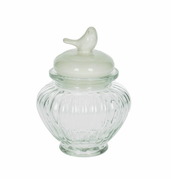 Tognana Porcellane T65PS100063 Oval Glass,Porcelain Transparent,White jar
