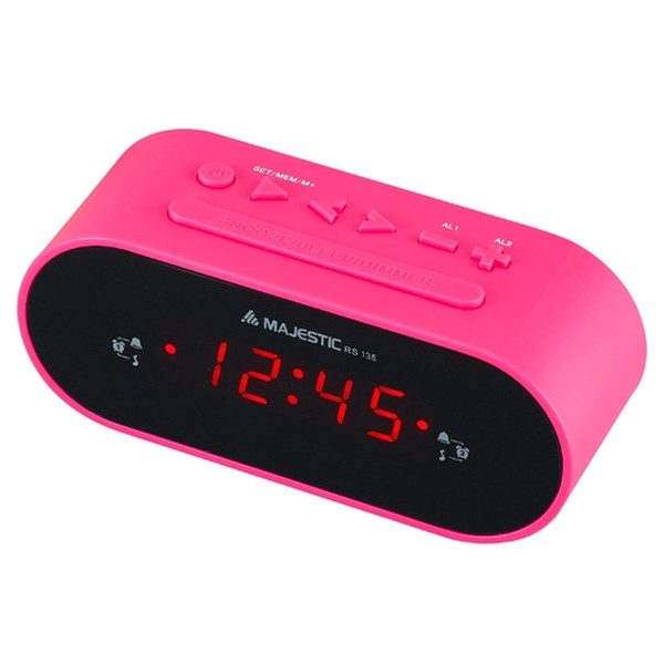 New Majestic RS-135 Uhr Digital Pink Radio
