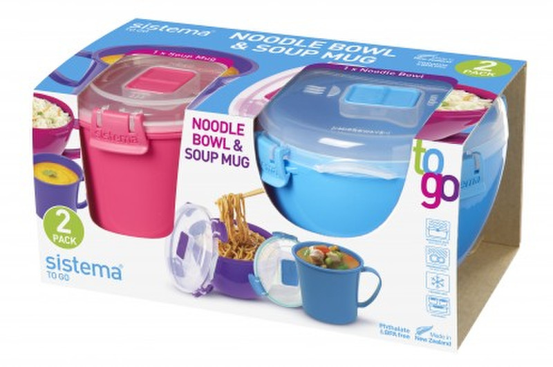 Sistema Soup and Noodle 2 Pack Round Box 2pc(s)