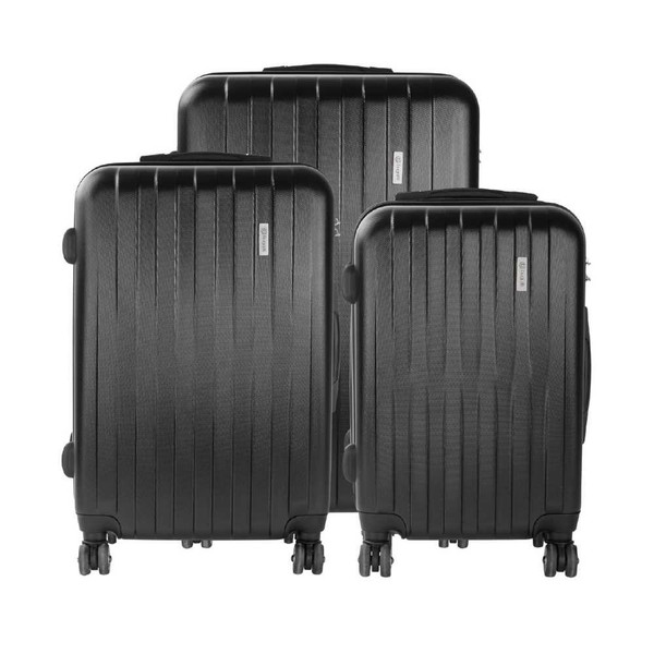 Bugatti cases HLG492015-BLACK На колесиках АБС-пластик, Поликарбонат Черный luggage bag