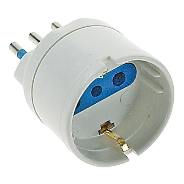 Life Electronics 38.2004058E Type L (IT) Type F (Schuko) Blue,White power plug adapter