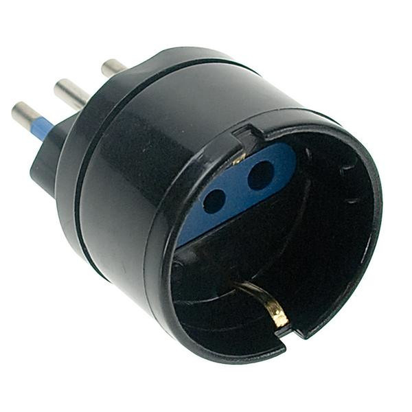 Life Electronics 38.2004059E Type L (IT) Type F (Schuko) Black,Blue power plug adapter