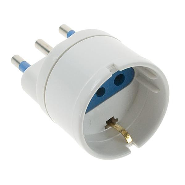 Life Electronics 38.2004060E Type L (IT) Type F (Schuko) Blue,White power plug adapter