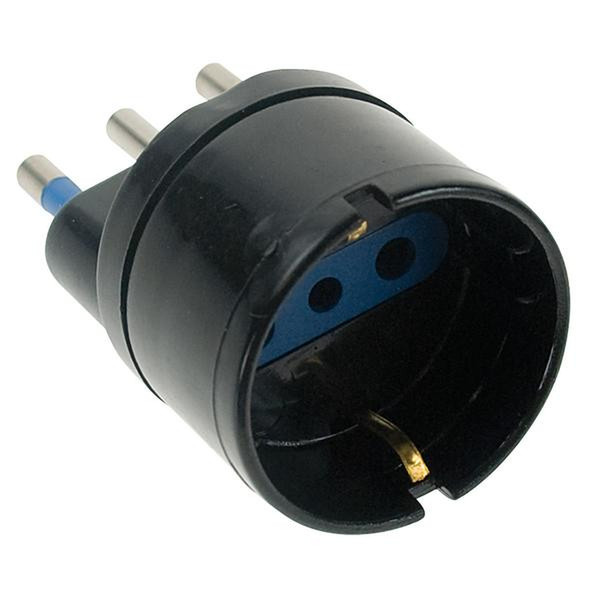 Life Electronics 38.2004062E Type L (IT) Type F (Schuko) Black,Blue power plug adapter