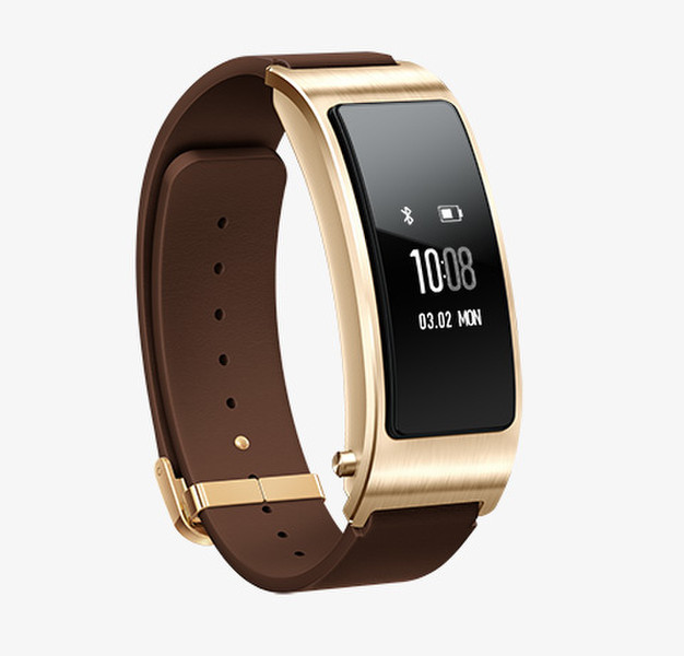Huawei TalkBand B3 Wristband activity tracker OLED Беспроводной Коричневый, Золотой