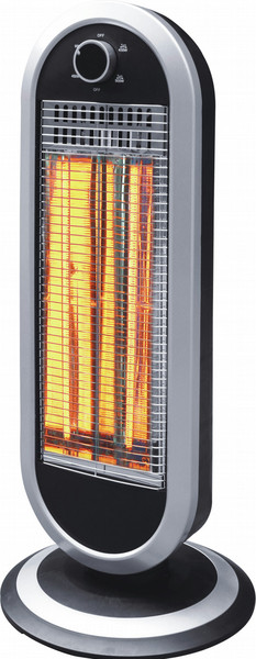 DCG Eltronic SA9837 Innenraum 900W Schwarz, Silber Halogen elektrische Raumheizung Elektrische Raumheizung