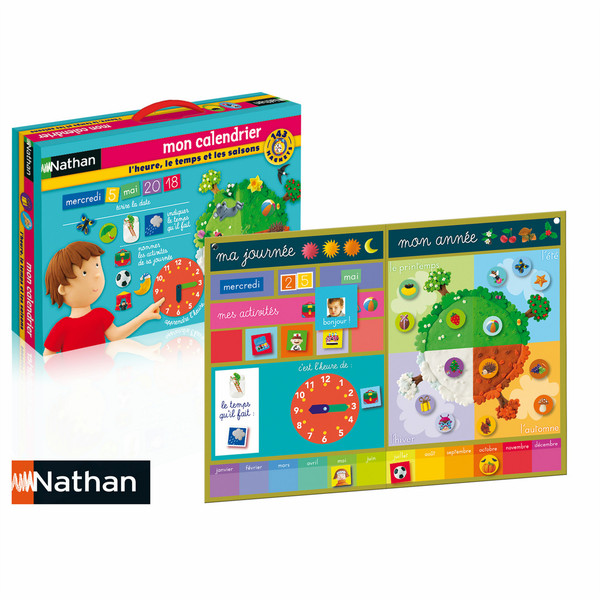 Nathan Mon calendrier magnetico Preschool Boy/Girl learning toy