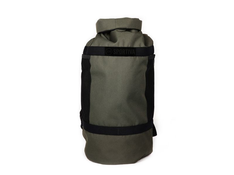 24Bottles Sportiva Cotton,Leatherette,Polyester Green backpack