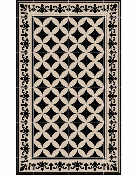 Beija Flor SO1 70X120 Indoor Carpet Rectangle Vinyl Beige,Black area rug