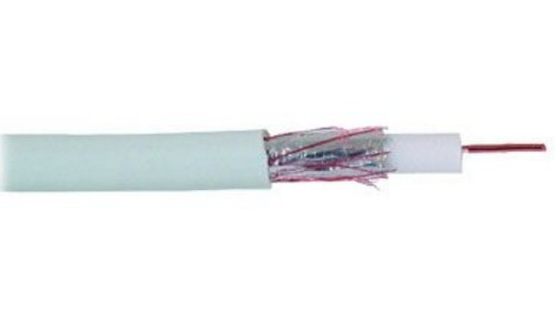 Alcasa S-146100 100m White coaxial cable