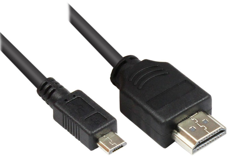 Alcasa 4543-010 1m Micro-HDMI HDMI Black