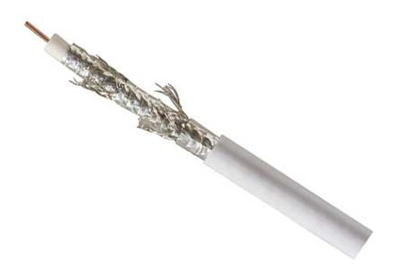 Alcasa 81200-100PSP 100m White coaxial cable
