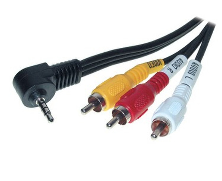 Alcasa GC-0848 1.5m 3 x RCA 3.5mm Schwarz, Rot, Weiß, Gelb Audio-Kabel