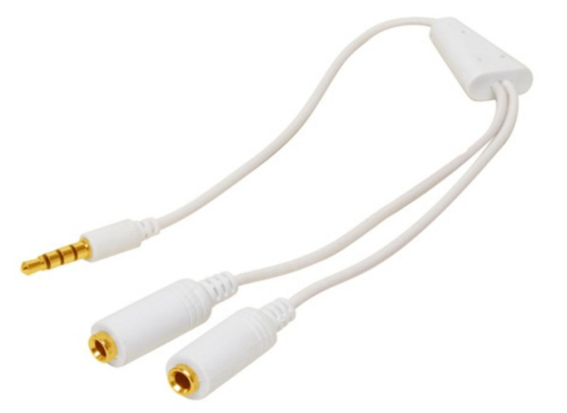 Alcasa GC-0889 0.2м 3.5mm 2 x 3.5mm Белый аудио кабель