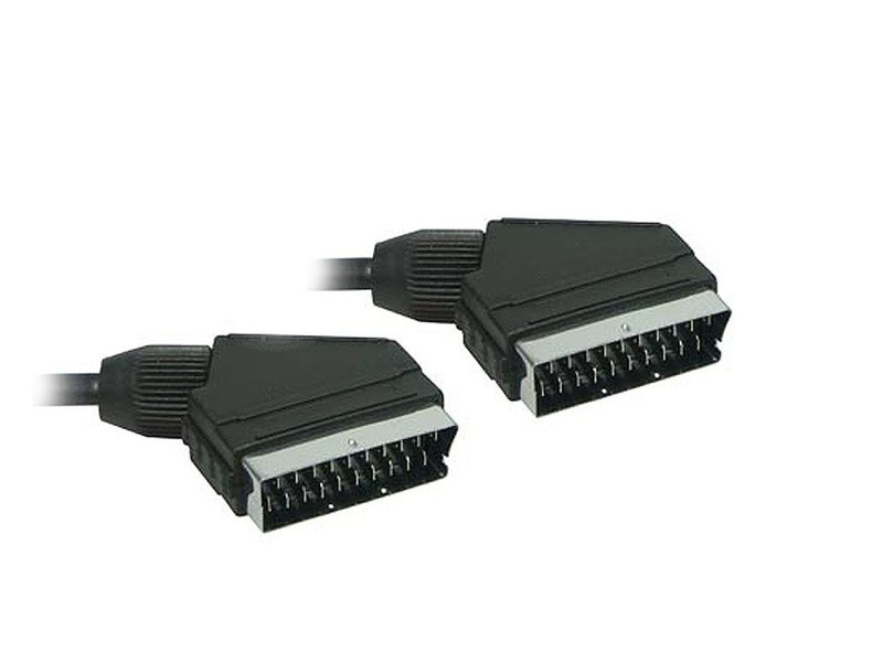 Alcasa GC-0988 1m SCART (21-pin) SCART (21-pin) Black SCART cable
