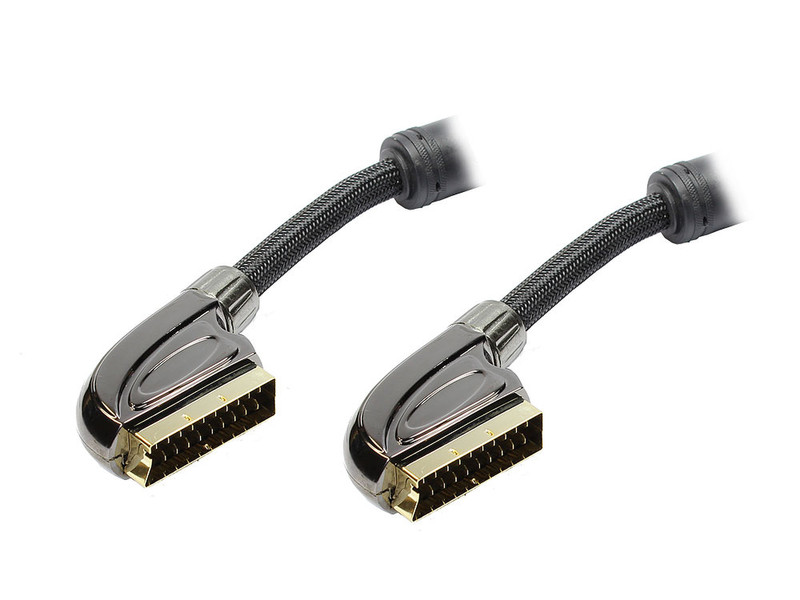 Alcasa GC-1009 1m SCART (21-pin) SCART (21-pin) Schwarz SCART-Kabel