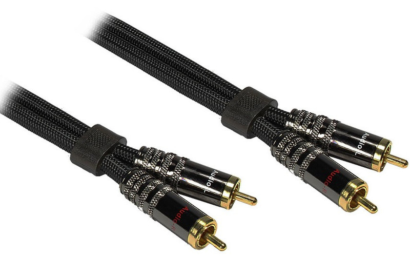 Alcasa GC-1028 5m 2 x RCA 2 x RCA Schwarz Audio-Kabel