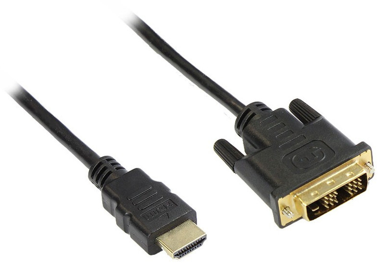 Alcasa GC-1057 3m HDMI DVI-D Black video cable adapter